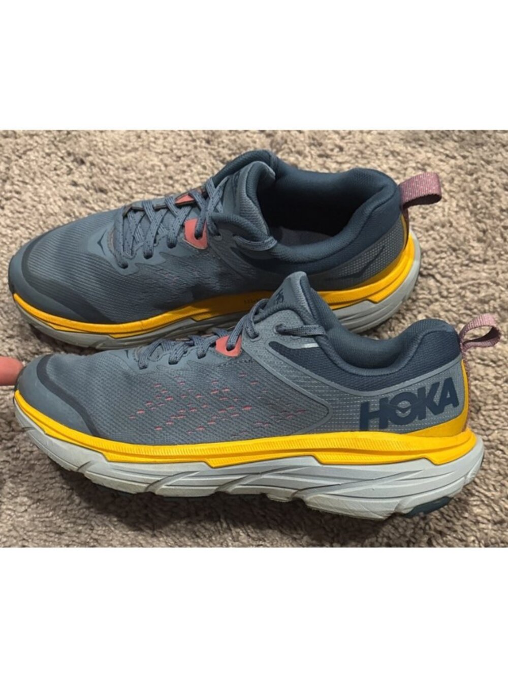 Hoka One One Challenger ATR 6 Women's Size 7B running shoes Blue Yellow